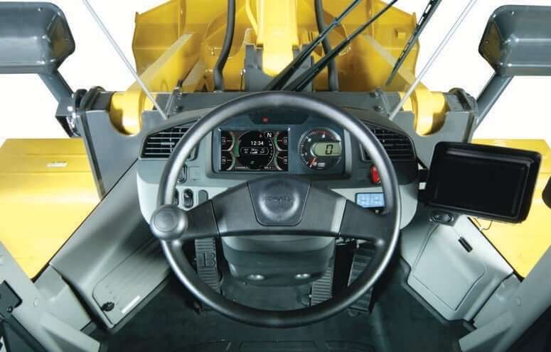 Komatsu WA500-7 Wheel Loader Cab Interior