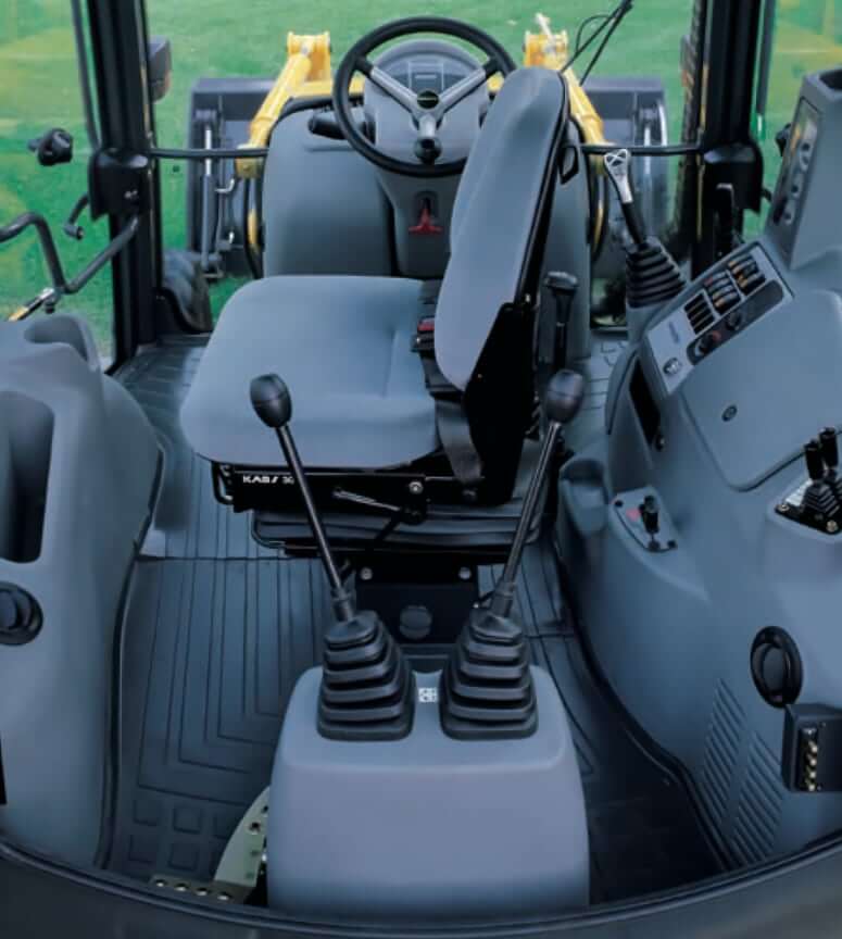 Komatsu WB93R-5 Cab Interior