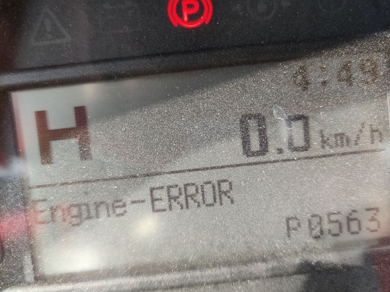 Kubota Engine Error P-0563 on Display