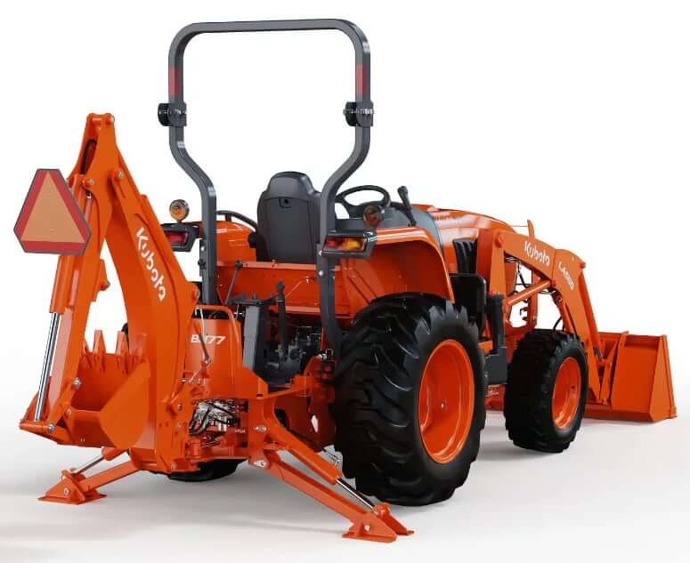 Kubota L3560 ROPS Tractor with BH77 Backhoe