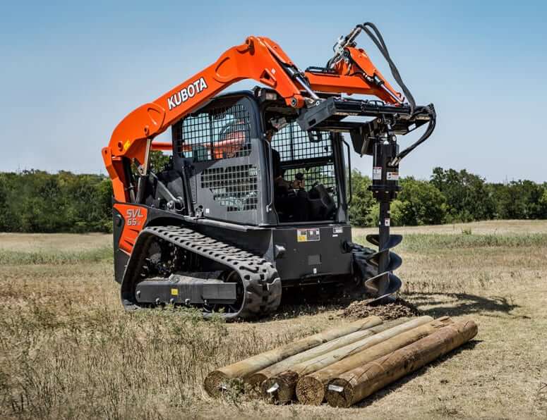 Kubota SVL65-2 with Auger