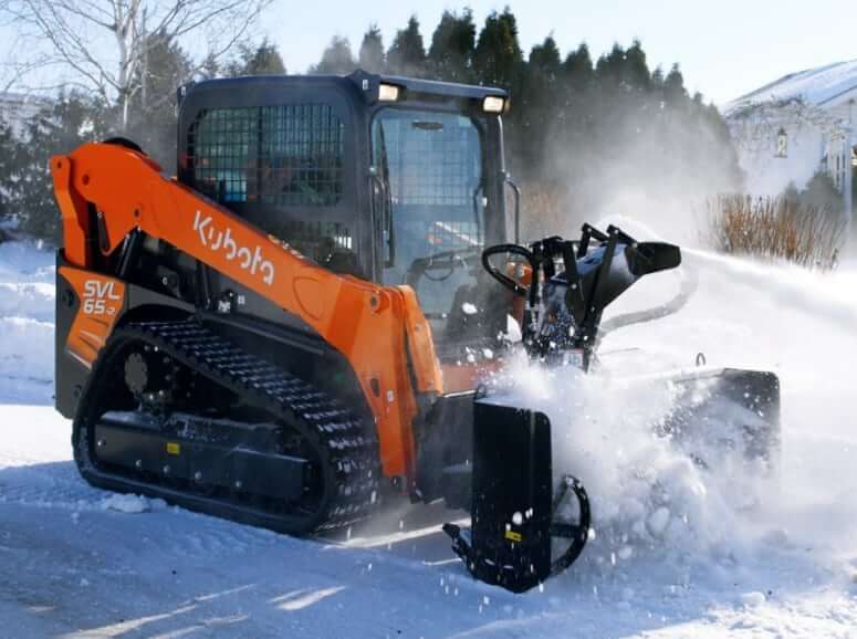 Kubota SVL65-2 with Snowblower