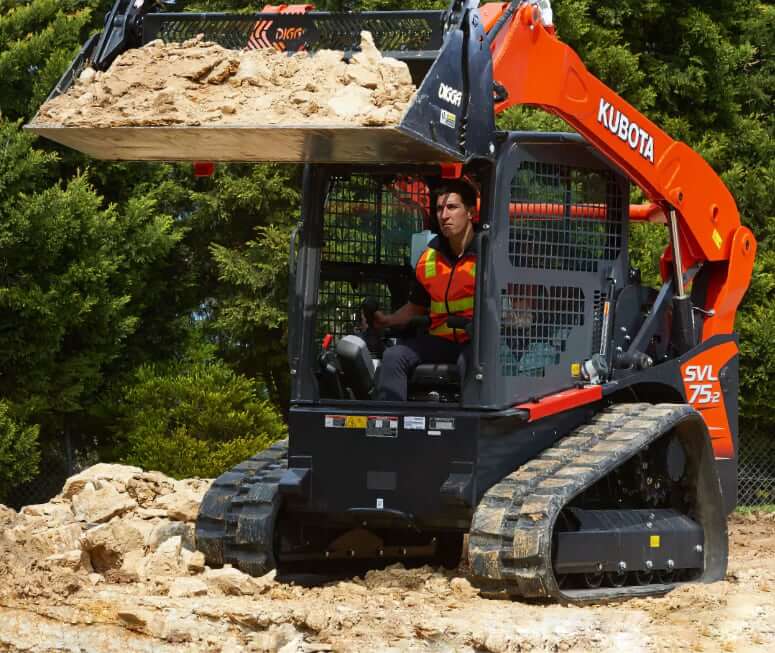 Kubota SVL75-2 Loader Working Range
