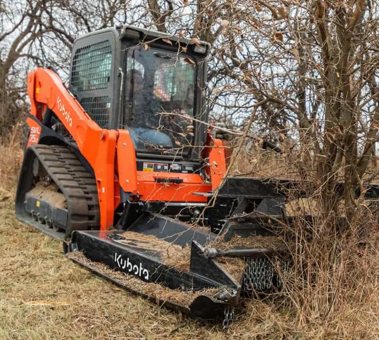 Kubota SVL75-2 Loader with Rotary Cutter
