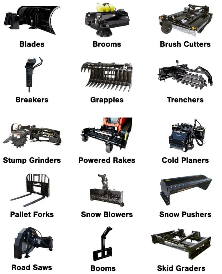 Kubota SVL75-3 Attachments