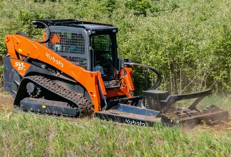 Kubota SVL97-2 with Rotary Cutter