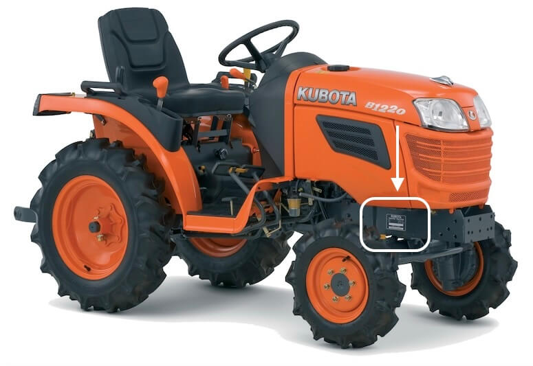 Kubota Tractor Serial Number Location
