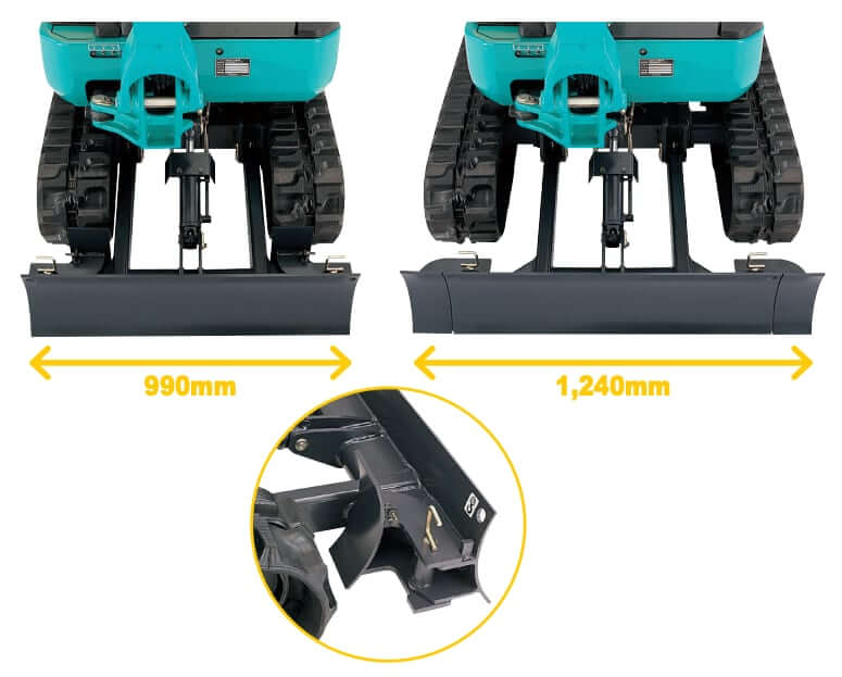 Kubota U17-3 Mini Excavator Dozer Blade Specs