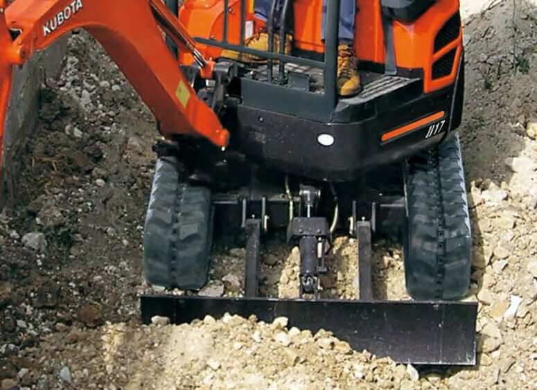 Kubota U17 Mini Excavator Blade Specs