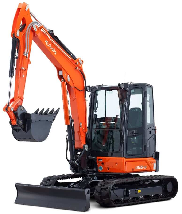 Kubota U55-5 Mini Excavator Drive System Specs