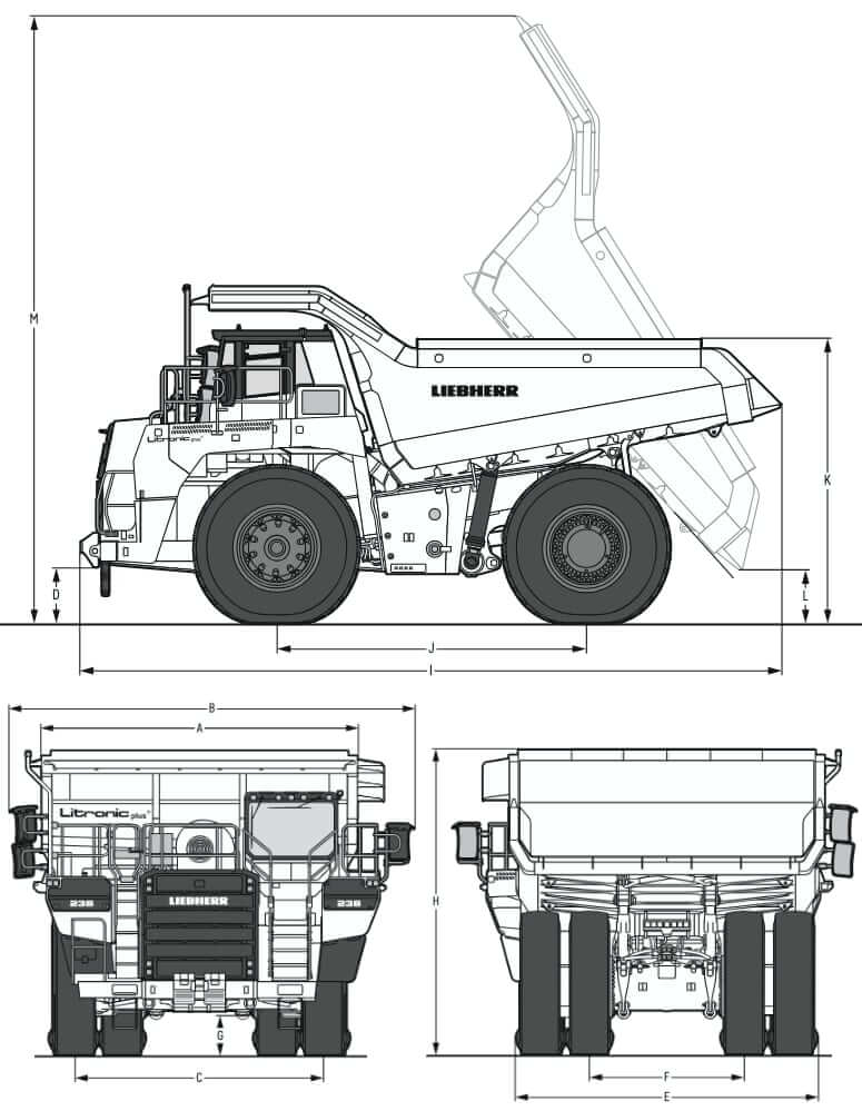 Liebherr T 236 Haul Truck Dimensions
