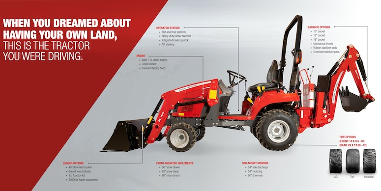 Massey Ferguson GC1723E and GC1723EB Specs