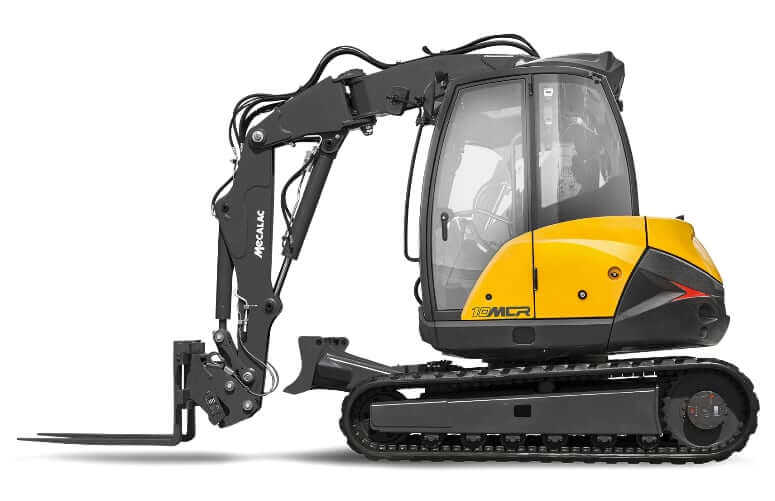 Mecalac 10MCR Mini Excavator with Pallet Fork