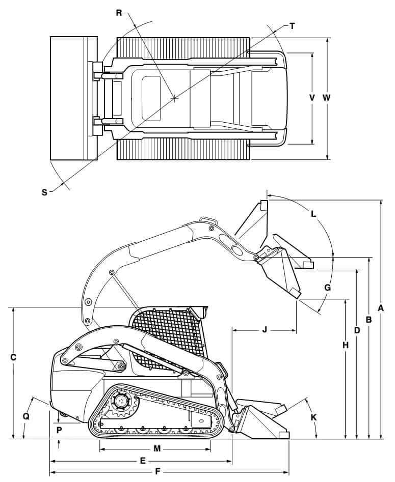 New Holland C238 Compact Track Loader Dimensions