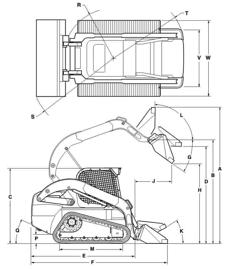 New Holland C337 Compact Track Loader Dimensions