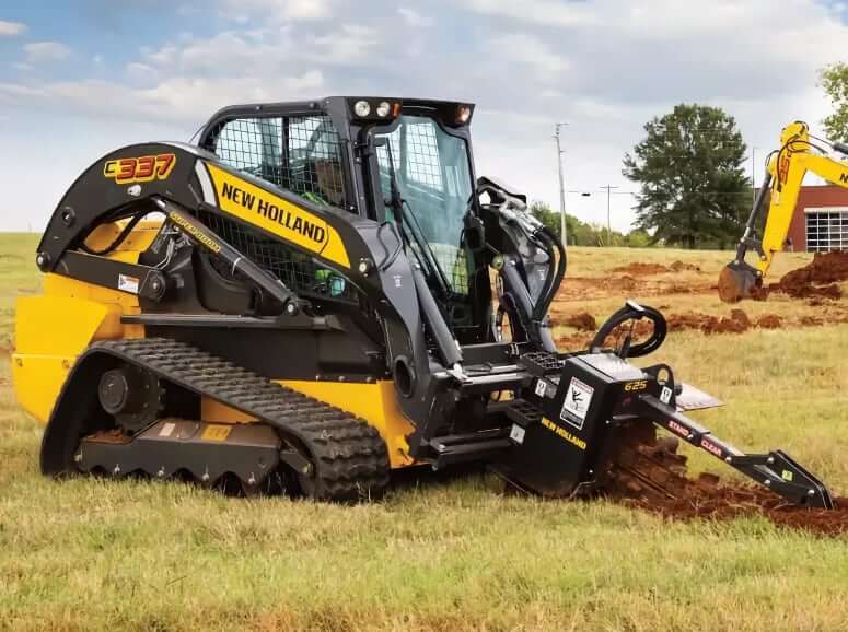 New Holland C337 with Hydraulic Trencher Attachment