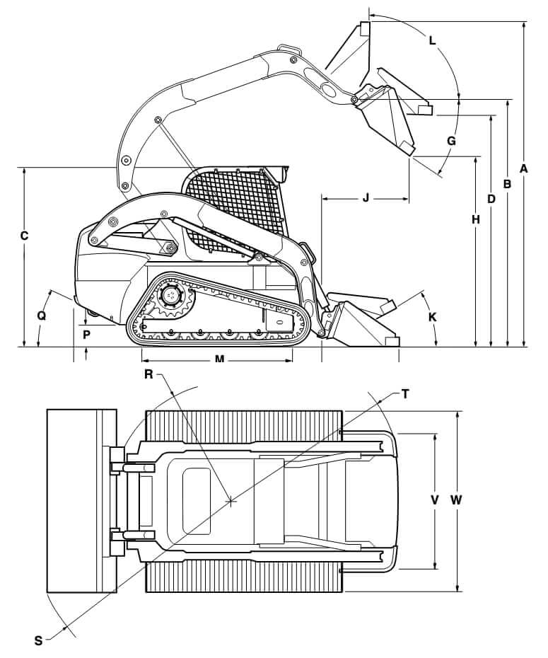 New Holland C362 Compact Track Loader Dimensions