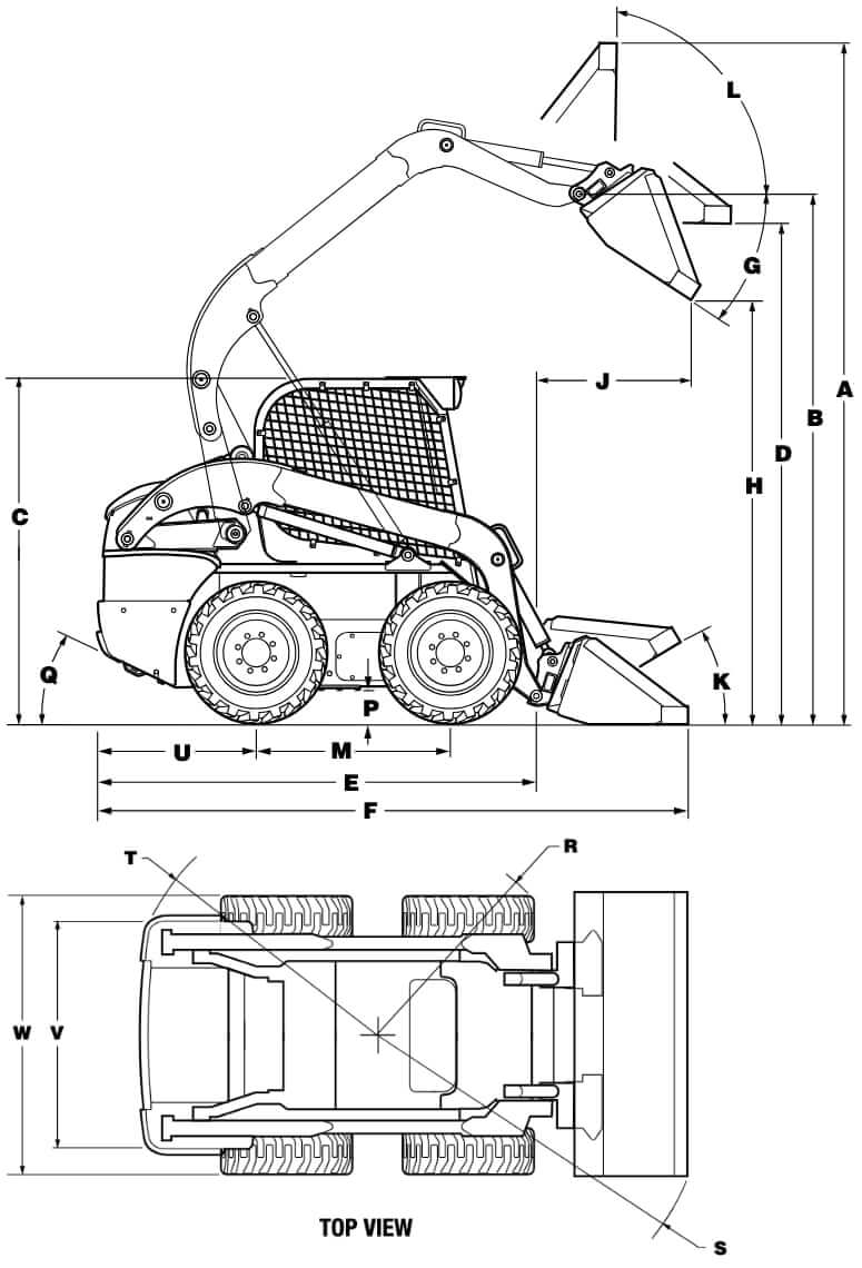 New Holland L218 Skid Steer Loader Dimensions
