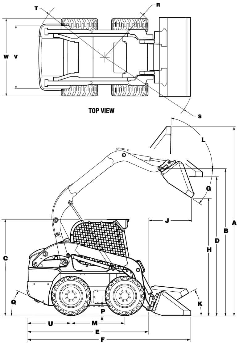 New Holland L220 Skid Steer Loader Dimensions