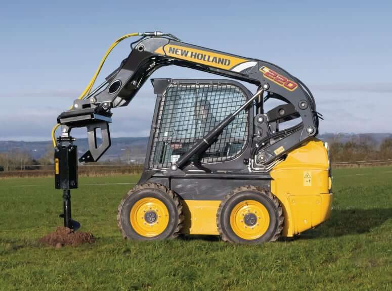 New Holland L220 Skid Steer Loader with Auger