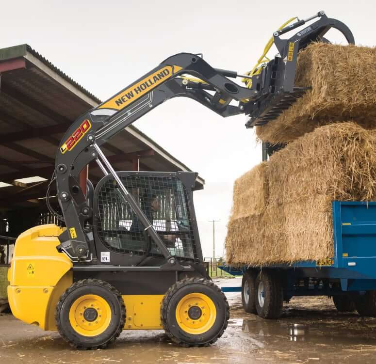 New Holland L220 Skid Steer Loader with Grapple
