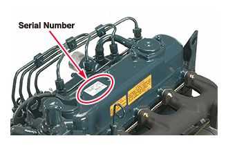 Serial Number on Kubota Engine All Series